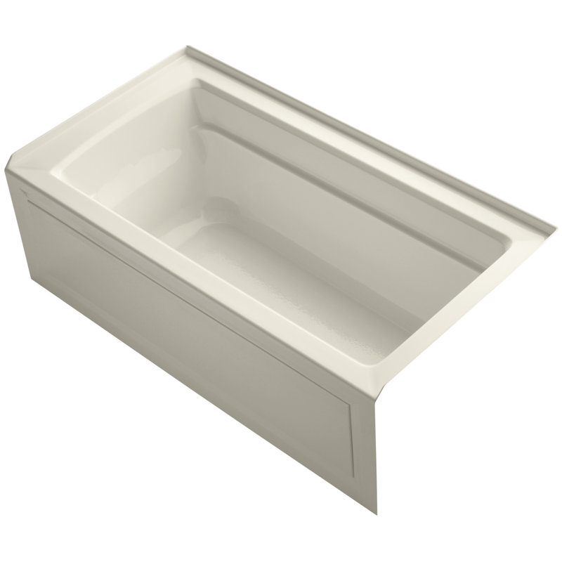 Archer 60" x 32" Soaking Bathtub, Sandbar, Right