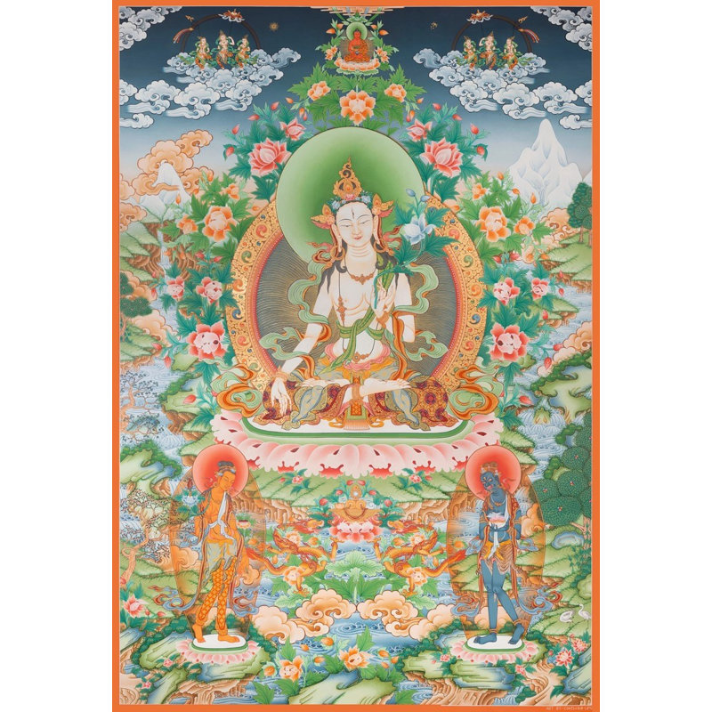 Tara blanc super fin (Thangka sans brocart)