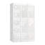 Armoire pliante portative blanche, armoire de rangement en plastique ABS avec portes