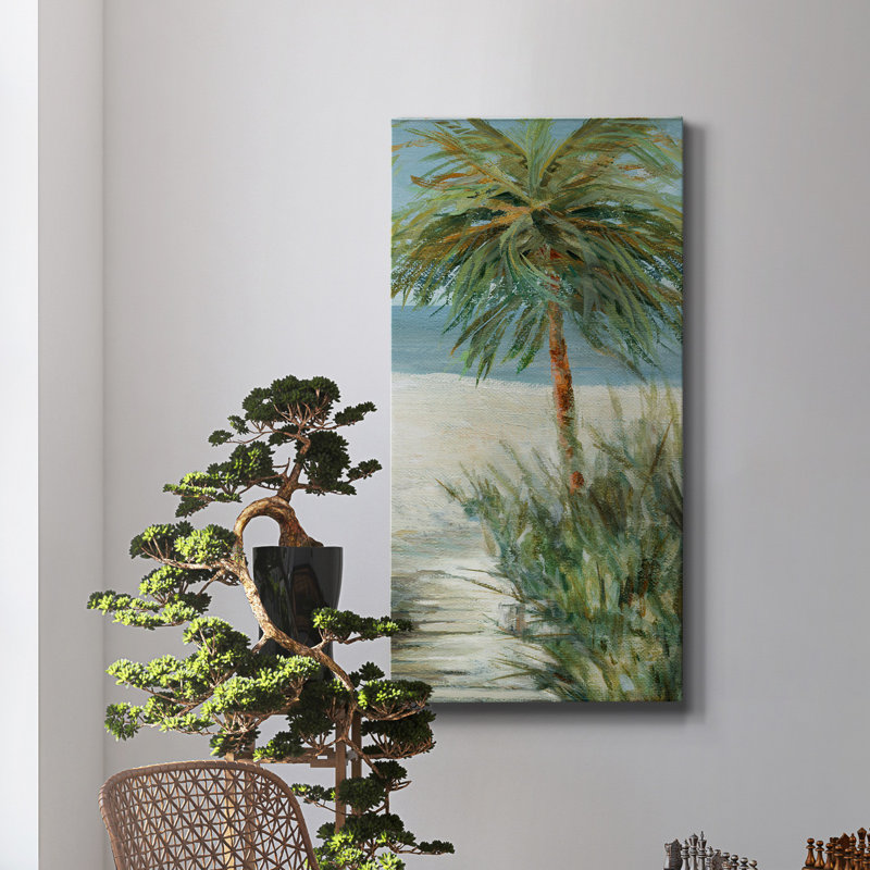 «Beach Walk II», reproduction d'art sur toile tendue, H 40 po x l 20 po x P 1,5 po