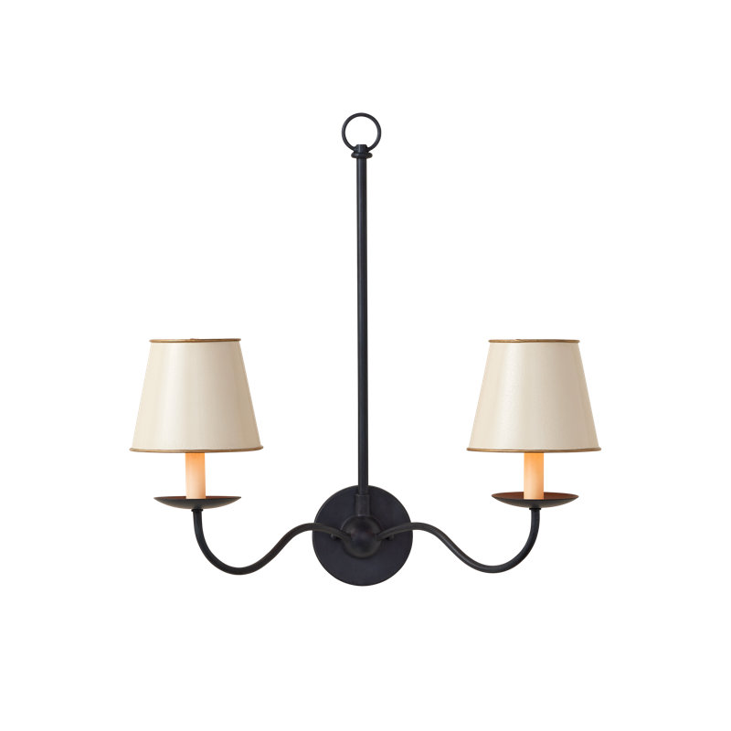 Tole Ivory Tapered Chandelier Shade, Ivory