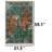  Exotic Jungle Tiger 100% Cotton Non-Slip Area Rug in Green/Orange