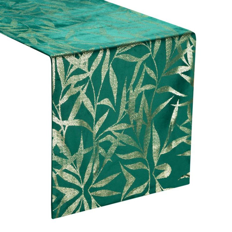 Blink Tablecloth 15 35X140 Cm Beige, 35cm W x 140cm L, Dark Green