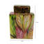 Samburg Handmade Ceramic Ginger Jar for Living Room Furniture ,Green & Pink Leaves Ginger Vase Home Decor-31850133