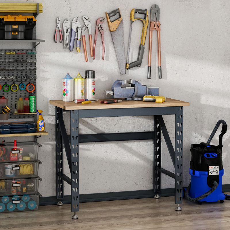 Dossett 44.88'' W Manufactured Wood Top Workbench