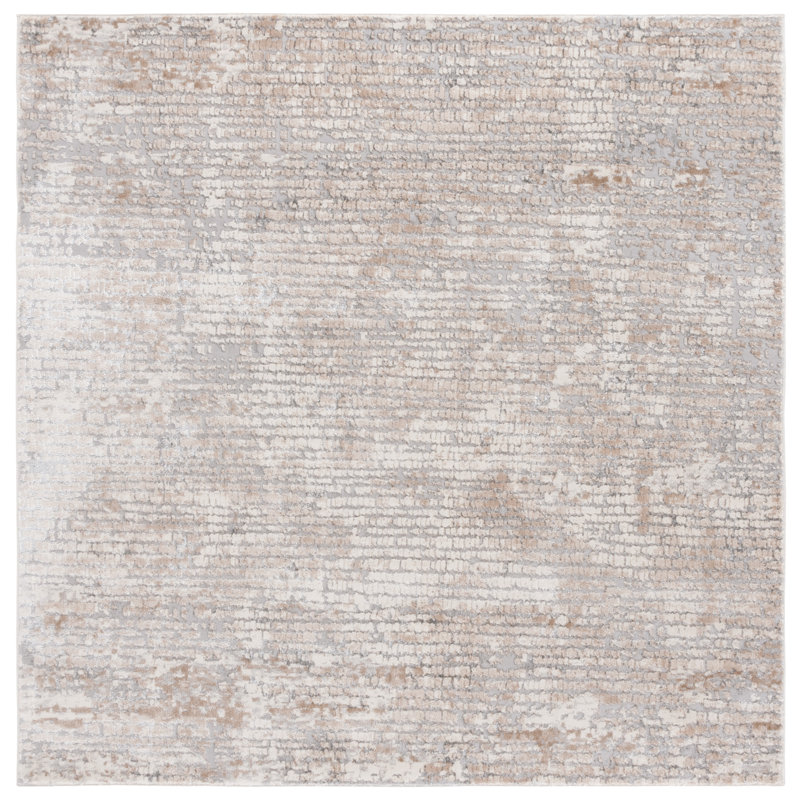 Tapis gris / gris foncé Hanna 115, Carré 6 pi 7 po