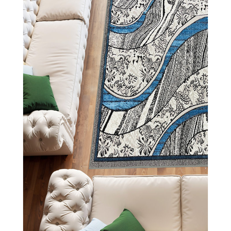 Ciceri Modern Abstract Contemporary 5X7 Rug For Living Room Bedroom