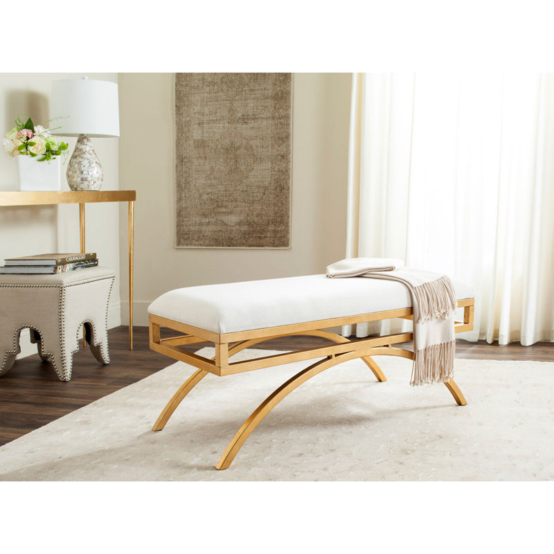 Brooklyn-Lee Moon Arc Bench, Beige/Gold