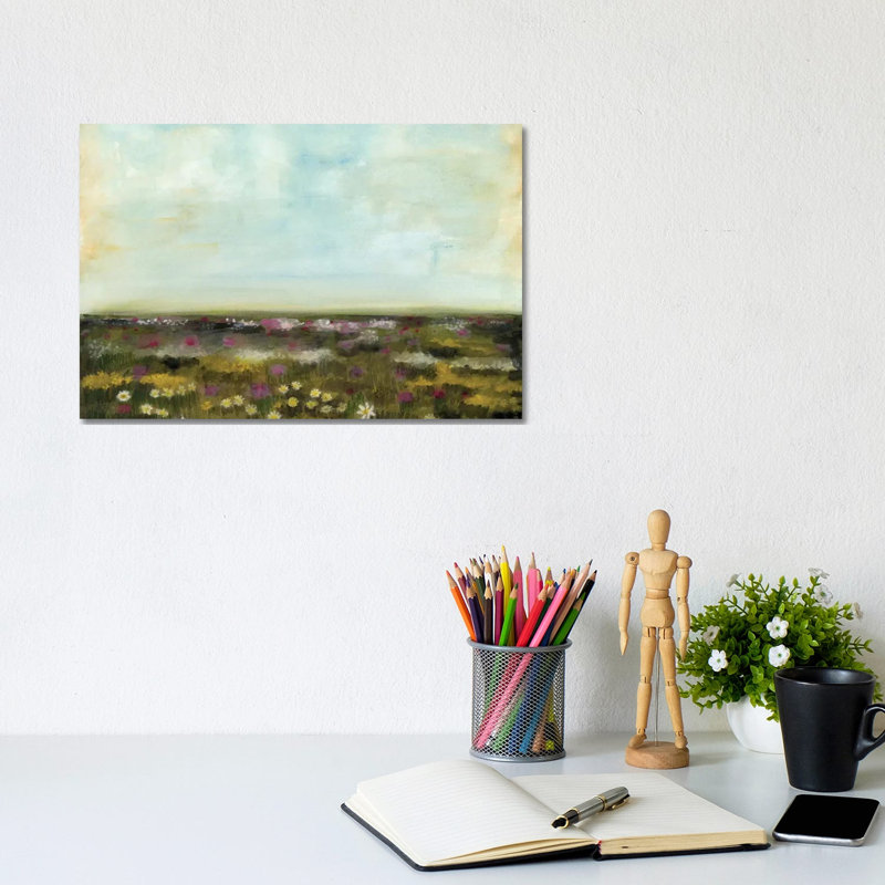 Floral Fields I by Naomi McCavitt - Wrapped Canvas Gallery-Wrapped Canvas Giclée, 20.32 cm H x 30.48 cm W