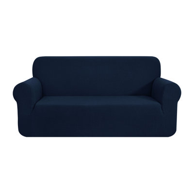 1 Piece Jacquard Spandex Stetch Box Cushion Loveseat Slipcover