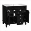 Meuble-lavabo 36 po avec lavabo supérieur, armoire de rangement moderne avec 2 portes à fermeture douce et 2 tiroirs, meuble-lavabo simple-118003222