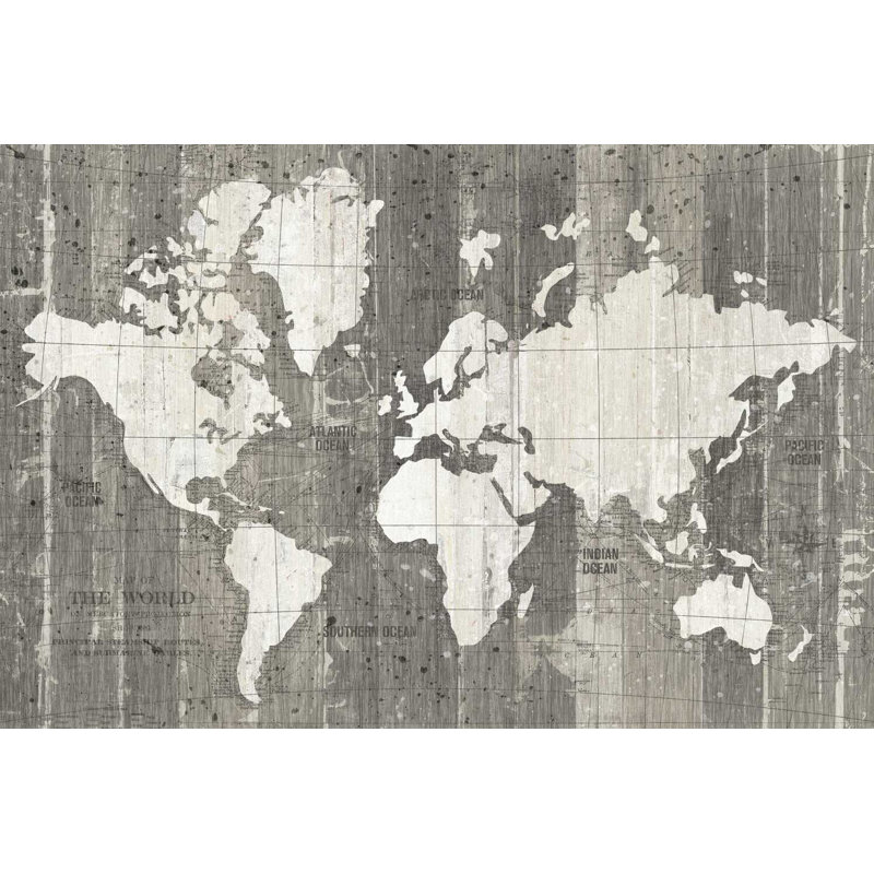 " Old World Map Neutral ", 32" H x 48" W x  1.25" D
