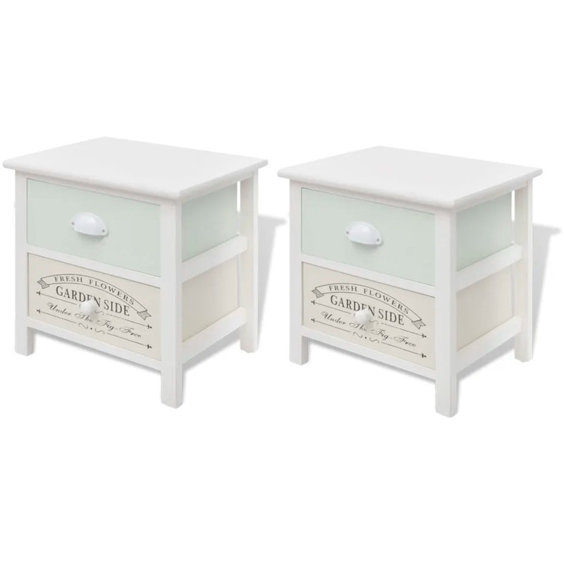 Brannan 38cm W Wood Bedside Table