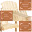 Chaise Adirondack pour deux personnes, ensemble de chaises de foyer d'extérieur avec table et trou pour parasol