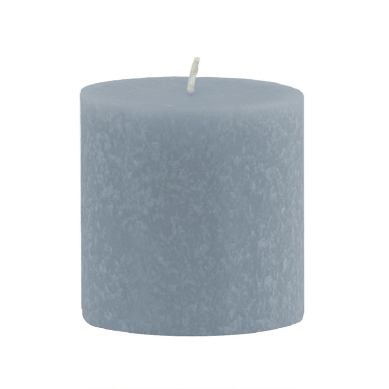 Bougie colonne non parfumée Timberline, H 9 po x l 3 po x P 3 po, Bleu