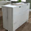 Bureau avec crédence, finition blanche