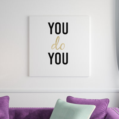 Golden Quote II by Anna Hambly - Wrapped Canvas Print