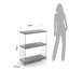 90cm H x 70cm W Glass Standard Bookcase