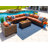 Yussuf Wicker 15 - Person Modular Patio Conversation Set with Cushions-95862788-95862792