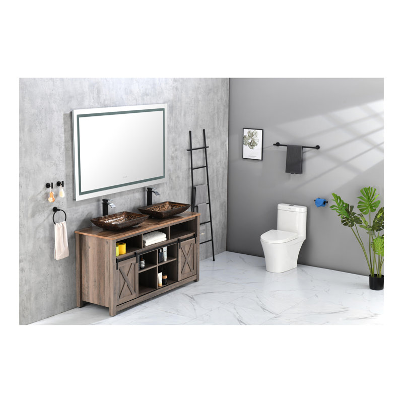  Miroir de salle de bain à DEL avec avant et rétroéclairage, miroir mural de salle de bain, 40" x 84", Blanc