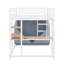 Lit mezzanine double en métal avec bureau, tablettes, prise de courant, lumière DEL et garde-robe-1277106971-1277106970