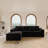 Cloud Sectional Couch With L-Shape Chaise,Modern Modular Sofa With Deep Seat, Upholstered Couches For Living Room Bedroom,No Assembly Required, Black-325001120