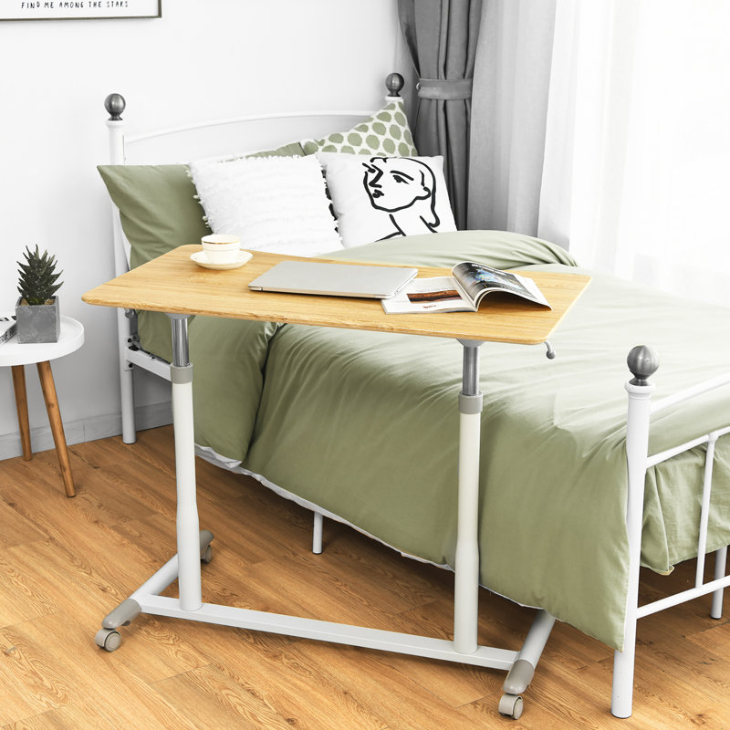 Jamelia Adjustable Standing Desk, Natural/White