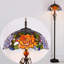 Lampe de lecture sur pied en verre coloré Tiffany 16 x 16 x 70 pouces pour lampe de coin pour salon (fleur rose)