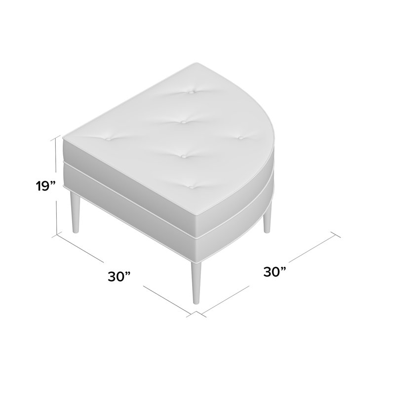 Piece Of Cake Wedge Ottoman, Elise Linen