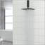 8" Black Square Rainfall Shower Head, Wall/Ceiling Mounted-124802023