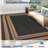 Outdoor Area Rug 10' x 14' Reversible Waterproof Polypropylene Patio Mat with UV Fade Resistance and Corner Loops for Deck, Balcony, Camping or Beach Use-742022019-742022064
