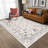 Vintage Bohemia Non-Slip Washable Area Rug for Living Room, Kitchen, Bedroom, Light Khaki/Beige-391227950