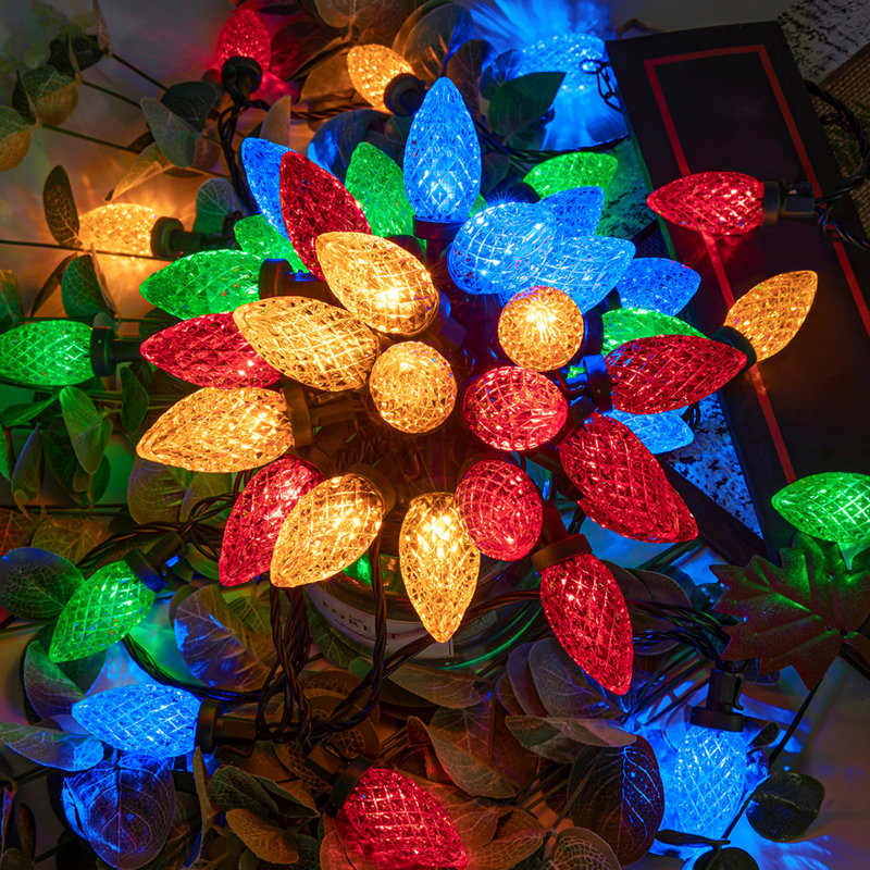 200 guirlandes de Noël DEL C6 de 200 pi (multicolore), Multicolore