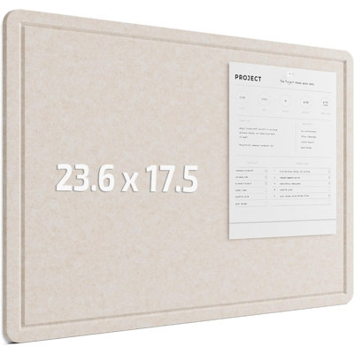 23.6" x 17.5" Cork Board Alternative with 12 Safe Removable Adhesive Tabs