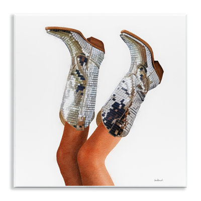 Glitzy Glam Cowgirl Boots Wall Plaque, design by Amanda Greenwood