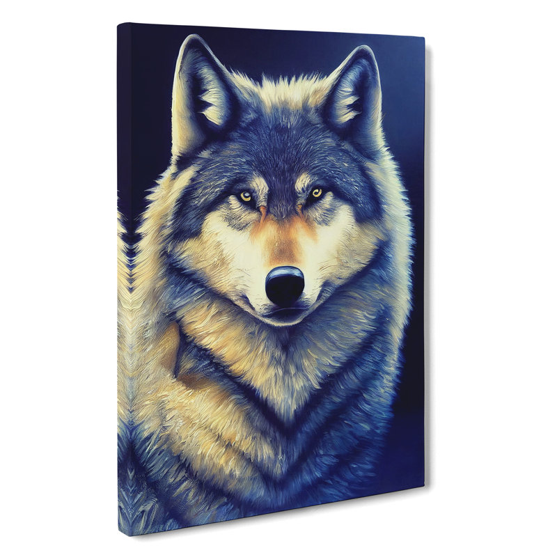 XC1022-5068X Watchful Wolf No.4 - Wrapped Canvas Print, 76cm H x 50cm W x 3cm D