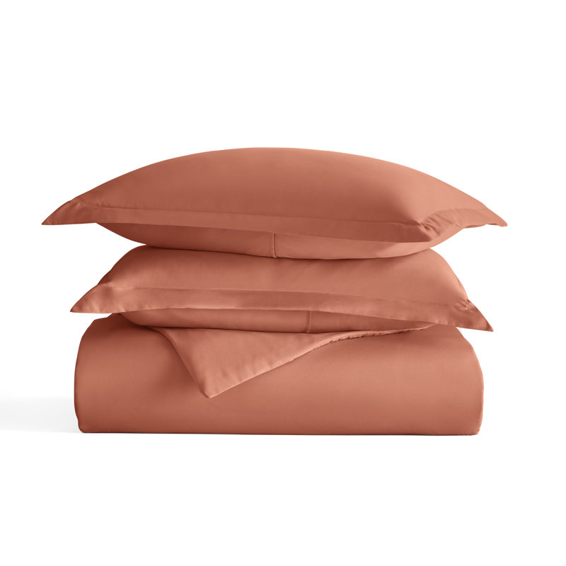 Ensemble de housse de couette en microfibre super doux, Housse de couette pour grand lit + 2 taies décora, Argile