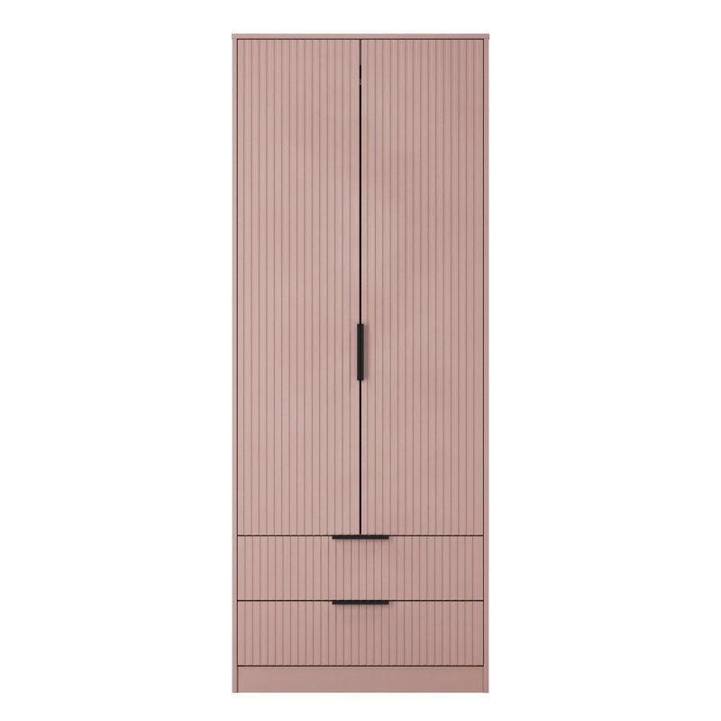 Fluted Manufactured Wood Wardrobe