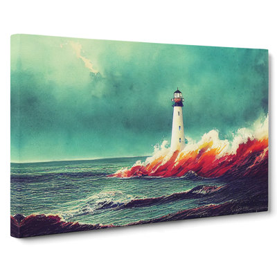 Lighthouse In Watercolour Vol.1 - Wrapped Canvas