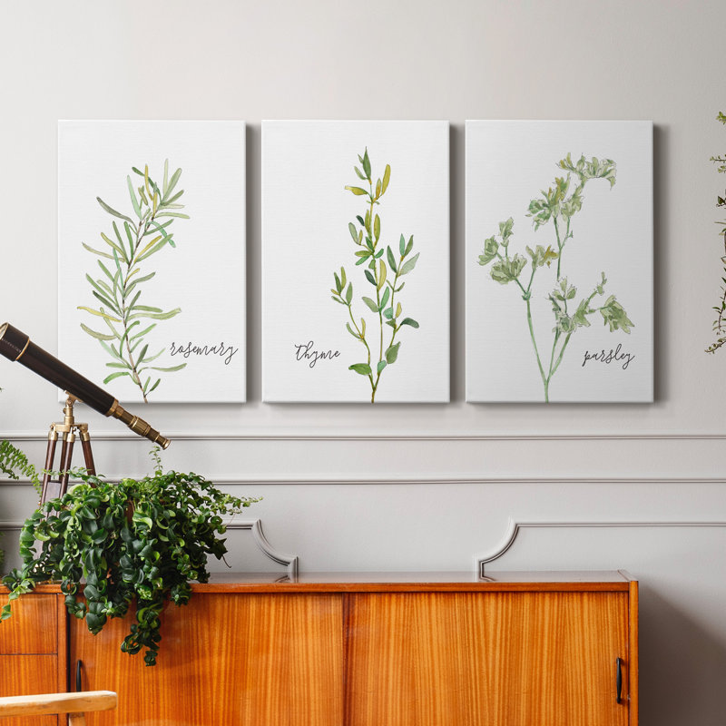Fresh Sprig Persil - reproduction sur toile tendue, H 27 po x l 54 po x P 1 po