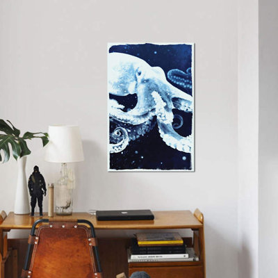 «Indigo Octopus», reproduction sur toile