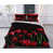 Noir / rouge / vert floral