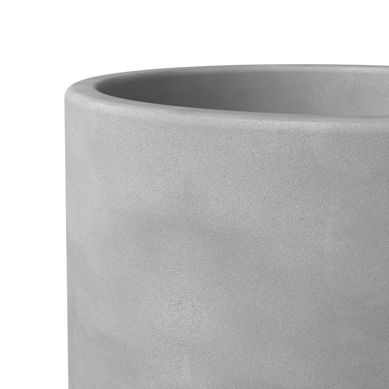Toddy Tall Round Cylinder Fiberstone Planter – Handmade MGO Clay Plant Pot with Drainage Holes for Indoor & Outdoor Use