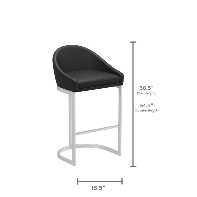 Tabouret de bar et de comptoir Bemboe, Noir, Tabouret de bar (siège d'une hauteur de 30 po)