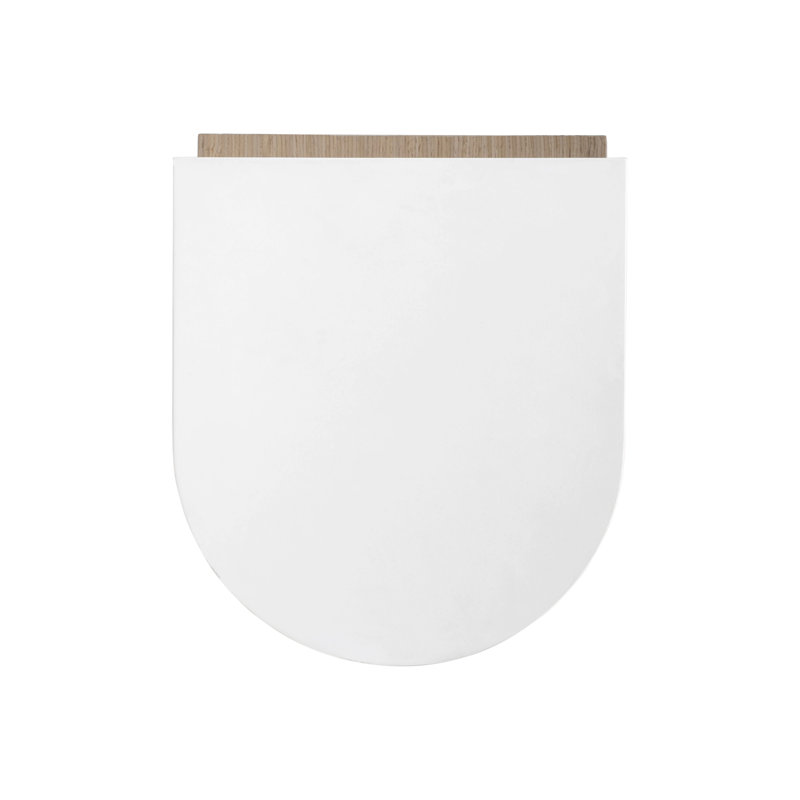 Transitional Adobe Stone & Sahara Wood D-Shape End Table