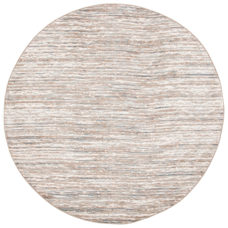Pyramid Performance Abstract Rug, Round 6'7"