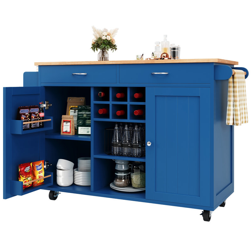 Kitchen Island, Blue