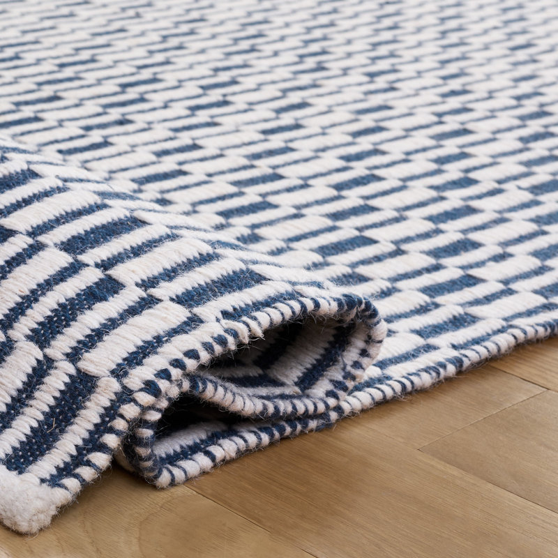 Vermont Hand Woven Wool, Cotton Solid Color Indoor Rug, Rectangle 3' x 5'