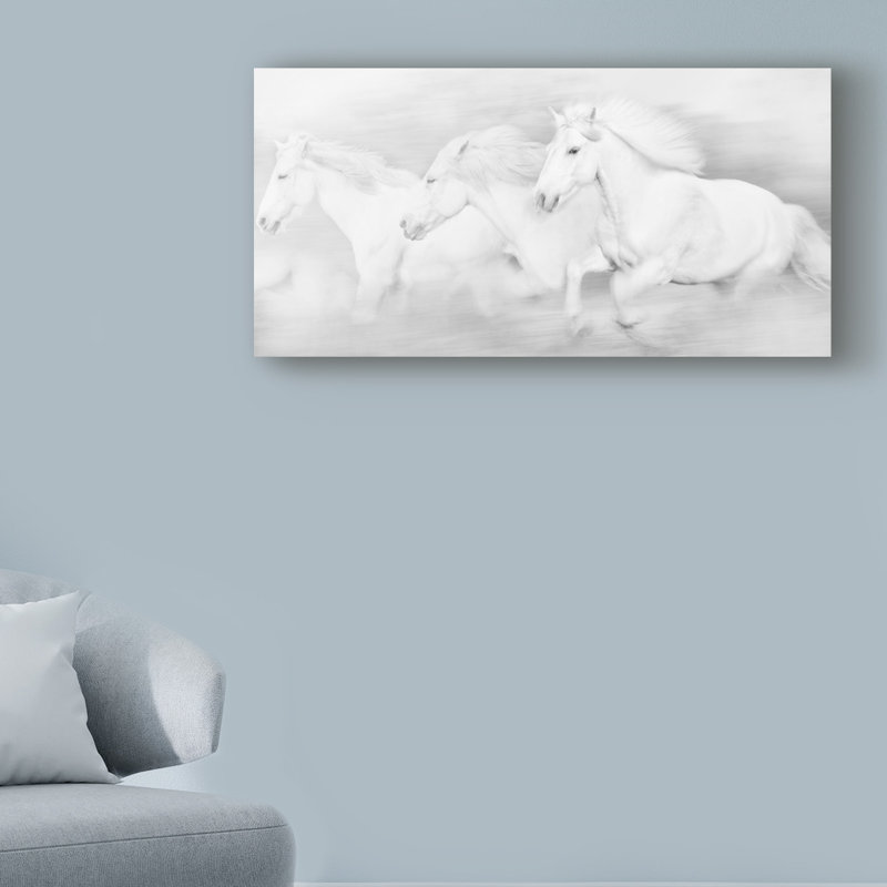 «All the White Horses» par PHBurchett - reproduction d'art graphique sur toile, H 10 po x l 19 po x P 2 po