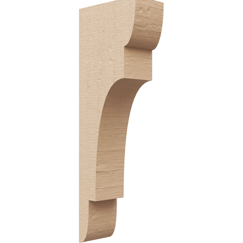 New Brighton cèdre brut grain de bois TimberThane Corbel, apprêté brun clair, H 18 po x l 3 po x P 6 po